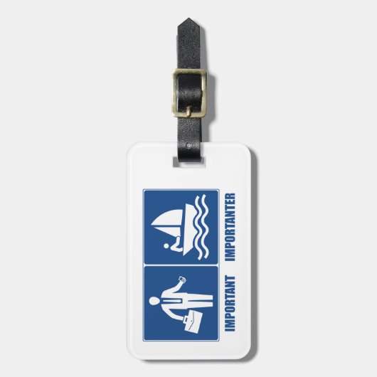 仕事は大事、帆走は重要 ラゲッジタグ (正面縦)