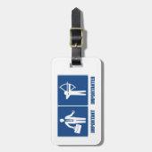 仕事は大事、弓は大切 ラゲッジタグ (正面縦)