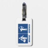 仕事は大事、弓は大切 ラゲッジタグ (裏面縦)