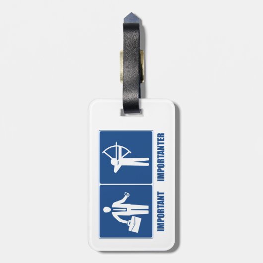 仕事は大事、弓は大切 ラゲッジタグ (裏面縦)