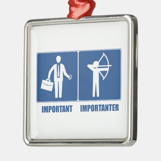 仕事は大事、弓矢は大切 メタルオーナメント (左)