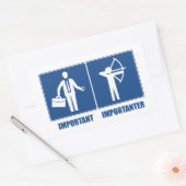 仕事は大事、弓矢は大切 長方形シール (封筒)