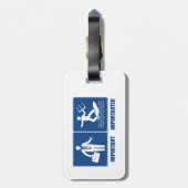 仕事は大切、キテサーフィンは重要 ラゲッジタグ (裏面縦)