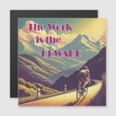 仕事は女性のサイクリストの山々に報いる (正面/裏面)