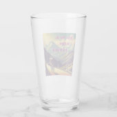 仕事は女性のサイクリストの山々に報いる タンブラーグラス (裏面)