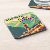 仕事は女性ランナー山の報酬である コースター (左側)