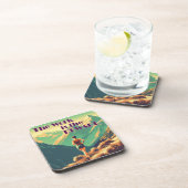 仕事は女性ランナー山の報酬である コースター (右側)