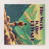 仕事は女性ランナー山の報酬である ジグソーパズル (横)