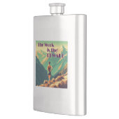 仕事は女性ランナー山の報酬である フラスク (左)