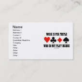 仕事は橋を渡らない人のためだ遊ろう 名刺 (正面)