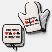 仕事は橋を渡らない人のためだ遊ろう 鍋つかみ&鍋敷きセット (正面/裏面)