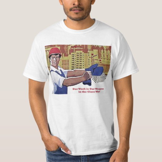 仕事は武器です Tシャツ (正面)