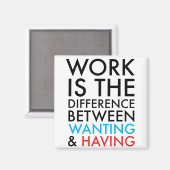 仕事は無いと有と無いと違う マグネット (正面/裏面)