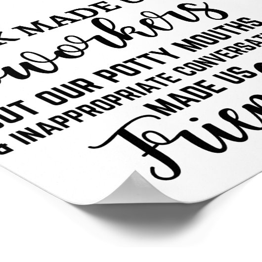 仕事は私たち同僚を作ったが私たちのトイレの口 ポスター (角)