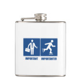 仕事は重要だが、インラインスケートの方がもっと重要だ フラスク (正面)