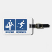 仕事は重要で、ですImportanterスキーをします ラゲッジタグ (正面横)