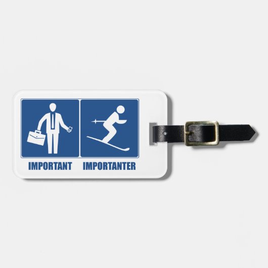 仕事は重要で、ですImportanterスキーをします ラゲッジタグ (正面横)