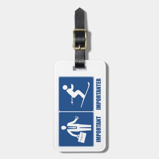 仕事は重要で、ですImportanterスキーをします ラゲッジタグ (正面縦)