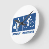 仕事は重要で、ですImportanter循環します ラウンド壁時計 (傾斜)