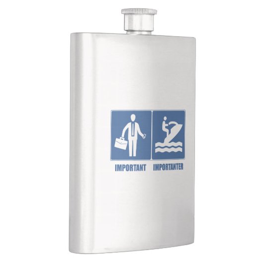 仕事は重要で、ジェットスキーは重要だ フラスク (右)