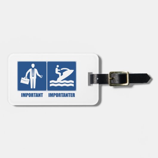 仕事は重要で、ジェットスキーは重要だ ラゲッジタグ (正面横)