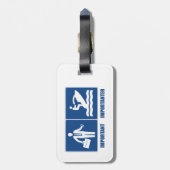 仕事は重要で、ジェットスキーは重要だ ラゲッジタグ (裏面縦)