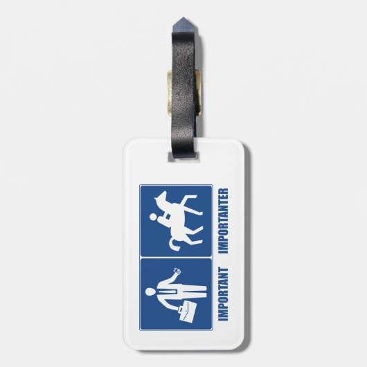 仕事は重要で、乗馬は重要である ラゲッジタグ (裏面縦)