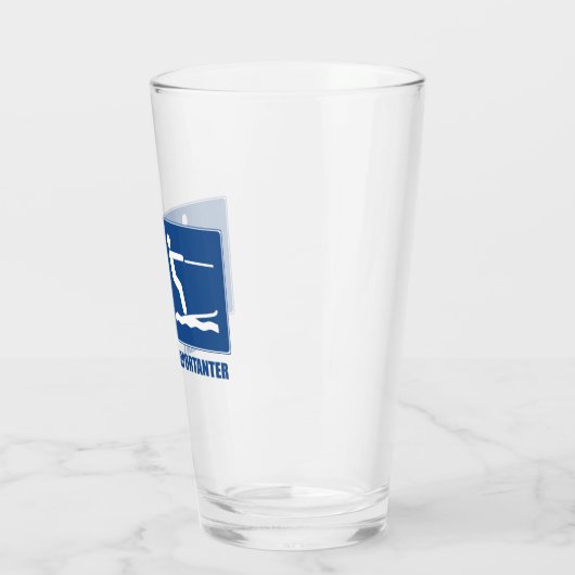 仕事は重要で、水上スキーは重要 タンブラーグラス (左)