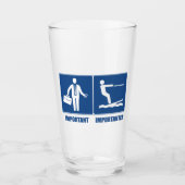 仕事は重要で、水上スキーは重要 タンブラーグラス (正面)