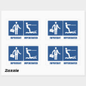 仕事は重要で、水上スキーは重要 長方形シール (シート)