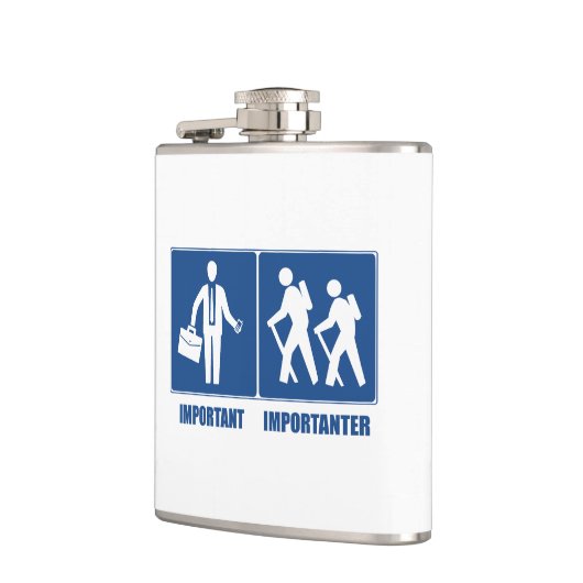 仕事は重要なハイキングは重要 フラスク (左)
