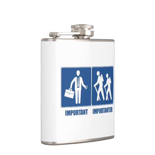 仕事は重要なハイキングは重要 フラスク (右)