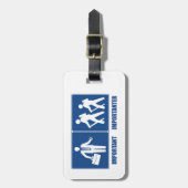 仕事は重要なハイキングは重要 ラゲッジタグ (正面縦)