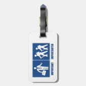 仕事は重要なハイキングは重要 ラゲッジタグ (裏面縦)