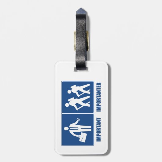 仕事は重要なハイキングは重要 ラゲッジタグ (裏面縦)