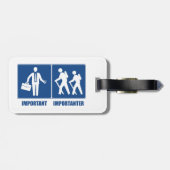 仕事は重要なハイキングは重要 ラゲッジタグ (裏面横)