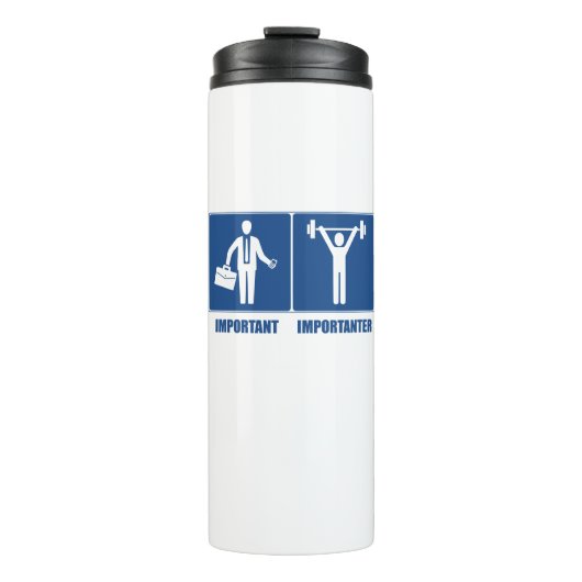 仕事は重要な重量挙げは重要である タンブラー (正面)