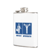 仕事は重要な重量挙げは重要である フラスク (左)