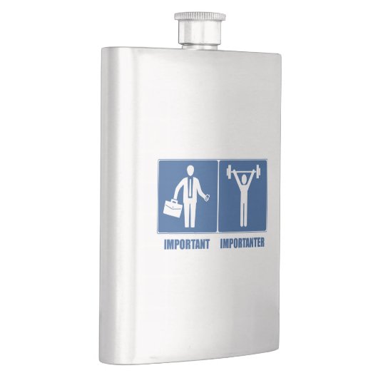 仕事は重要な重量挙げは重要である フラスク (右)