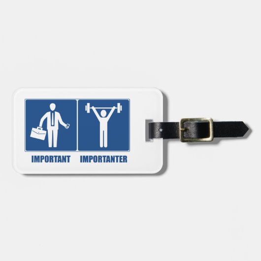 仕事は重要な重量挙げは重要である ラゲッジタグ (正面横)