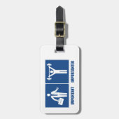 仕事は重要な重量挙げは重要である ラゲッジタグ (正面縦)