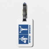 仕事は重要な重量挙げは重要である ラゲッジタグ (裏面縦)