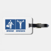 仕事は重要な重量挙げは重要である ラゲッジタグ (裏面横)