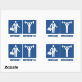 仕事は重要な重量挙げは重要である 長方形シール (シート)