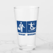 仕事は重要、カイトサーフィンは重要 タンブラーグラス (正面)