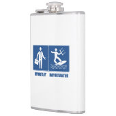 仕事は重要、カイトサーフィンは重要 フラスク (左)