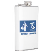 仕事は重要、カイトサーフィンは重要 フラスク (右)