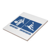 仕事は重要、カヤックは重要 タイル (側面)