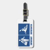 仕事は重要、カヤックは重要 ラゲッジタグ (正面縦)