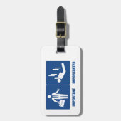 仕事は重要、スカイダイビングは重要 ラゲッジタグ (正面縦)